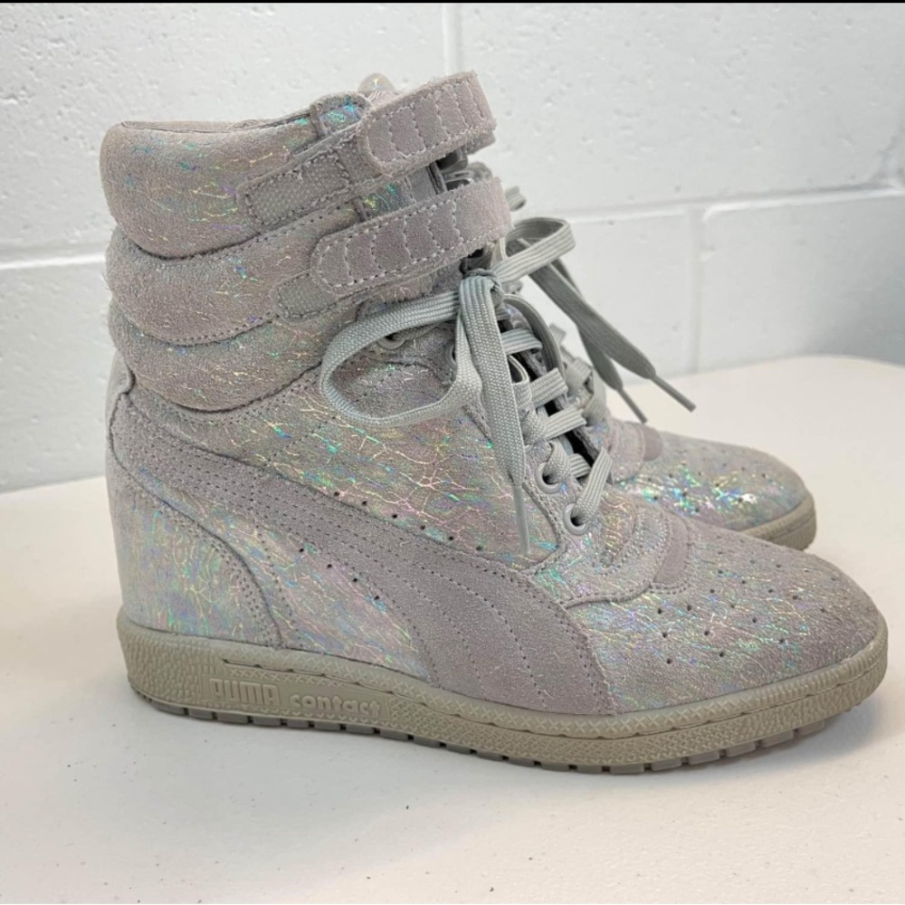 Puma Women's Sparkle High-Top Sneakers - Gray